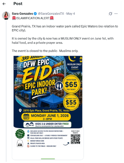 Texas cancels ‘Muslim-only’ waterpark event after Greg Abbott interferes