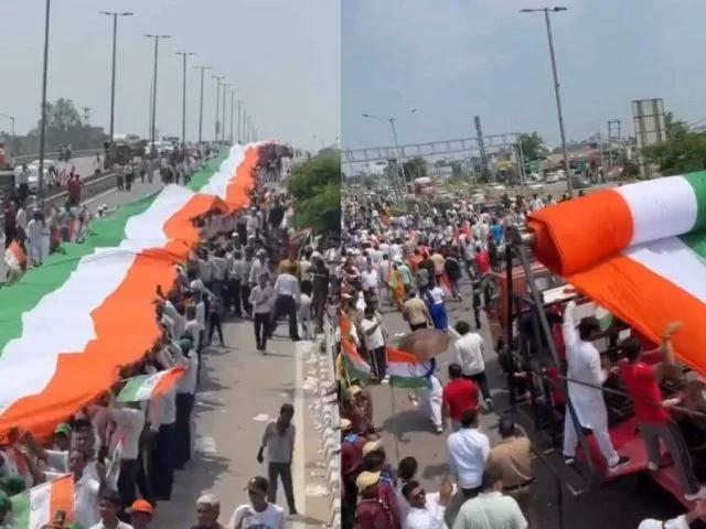  హర్యానాలో ఘనంగా జాతీయ జెండా ప్రదర్శన.. 5 కి.మీ మేర త్రివర్ణ పతాకం.. గిన్నిస్ రికార్డు!