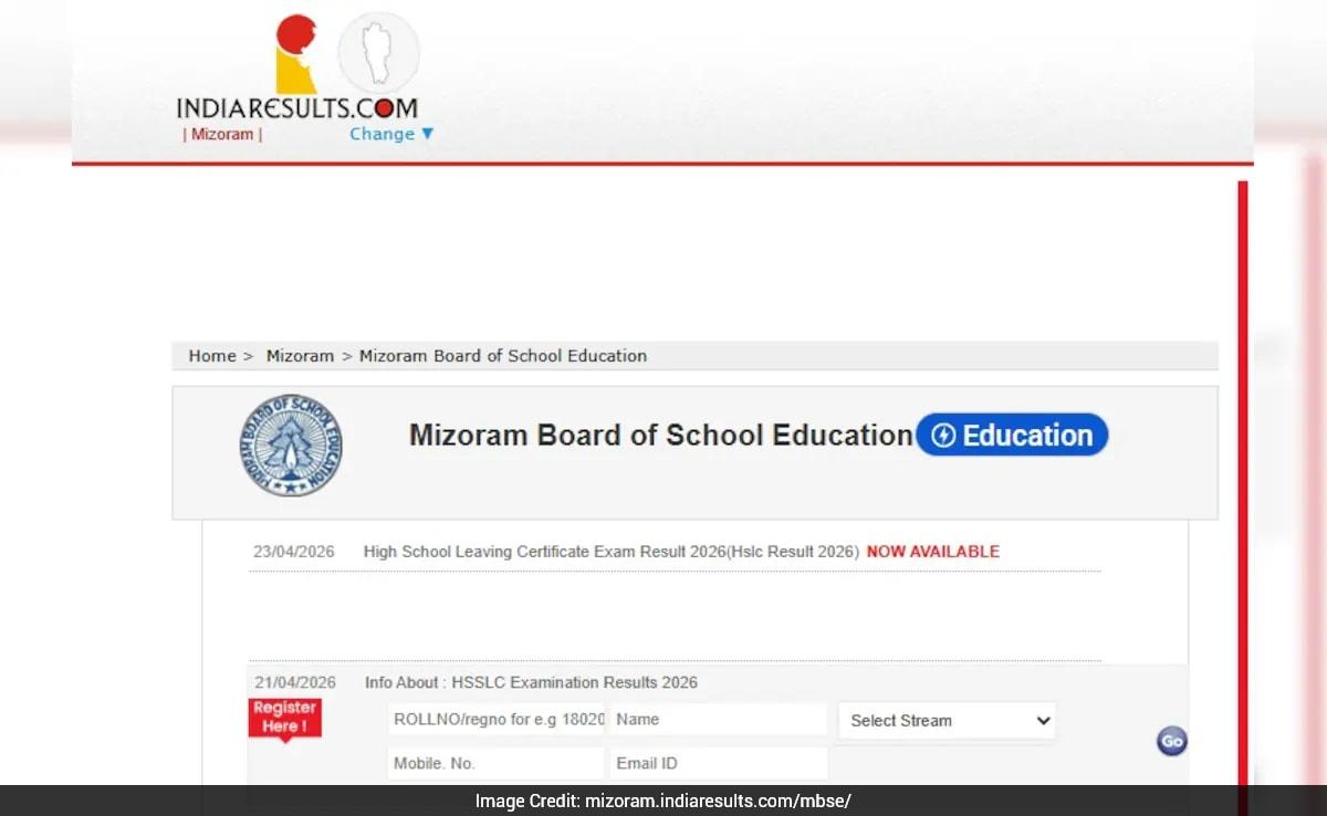 Mizoram Board HSLC Result 2026 Released: Check Steps To Download Marksheet