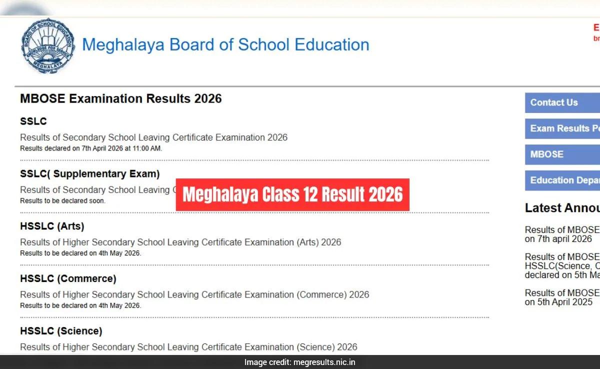 Meghalaya Board HSSLC Result 2026 Tomorrow: Check Release Time, Official Website, Login Details