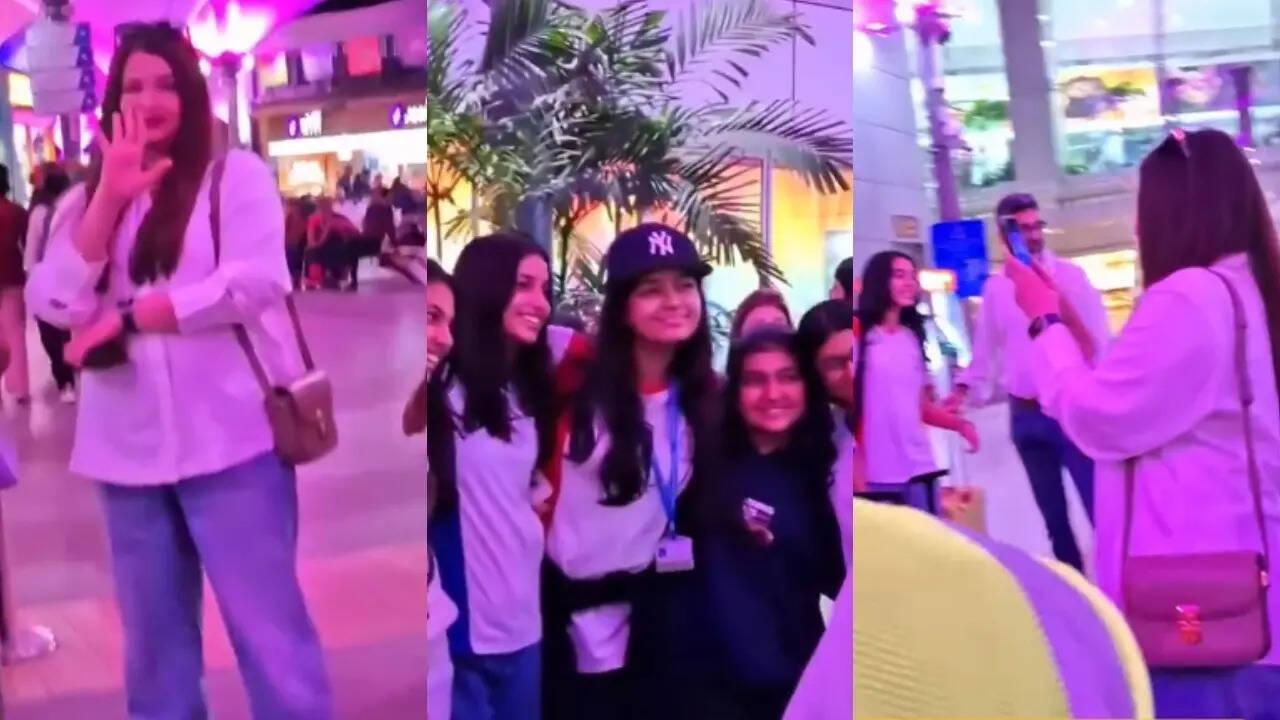 Aishwarya picks Aaradhya from airport, turns photographer: VIDEO