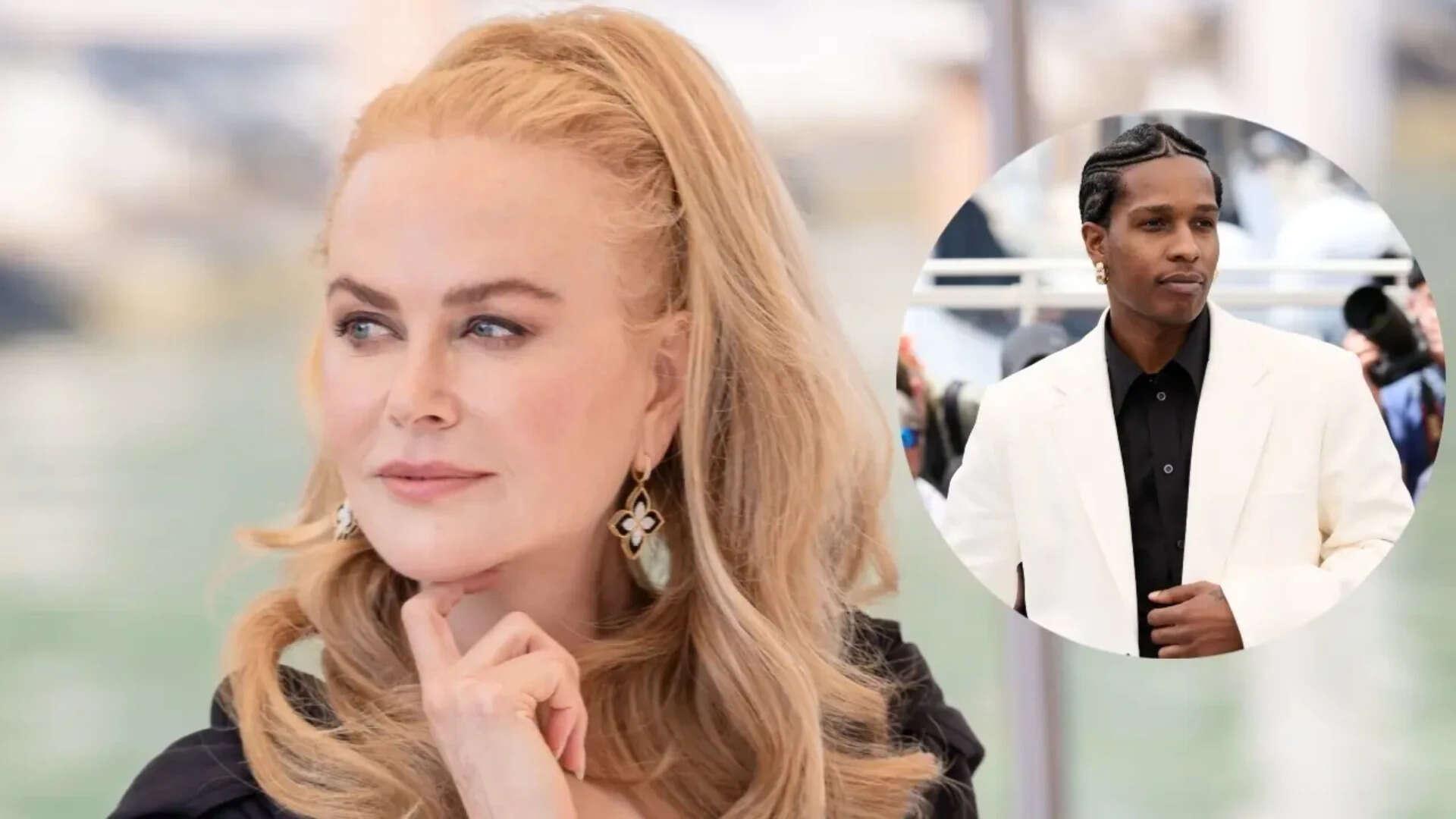 ASAP Rocky laughs as Nicole Kidman says she’d kiss Rihanna