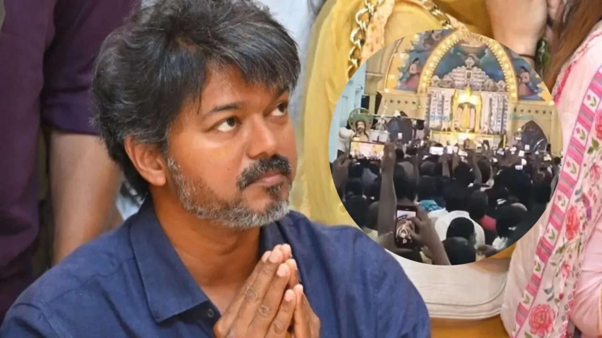 Fans gathered for Vijay disappointed after trip cancellation