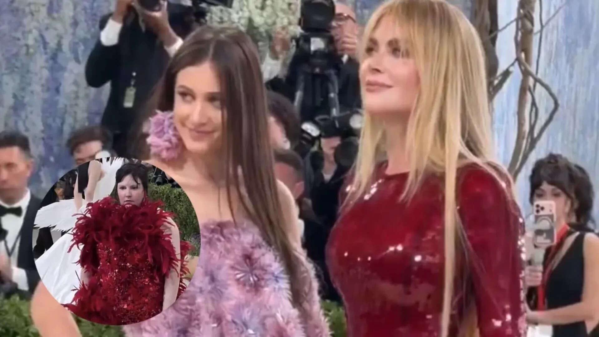 Lena Dunham, Nicole Kidman twin in red sequins for Met Gala