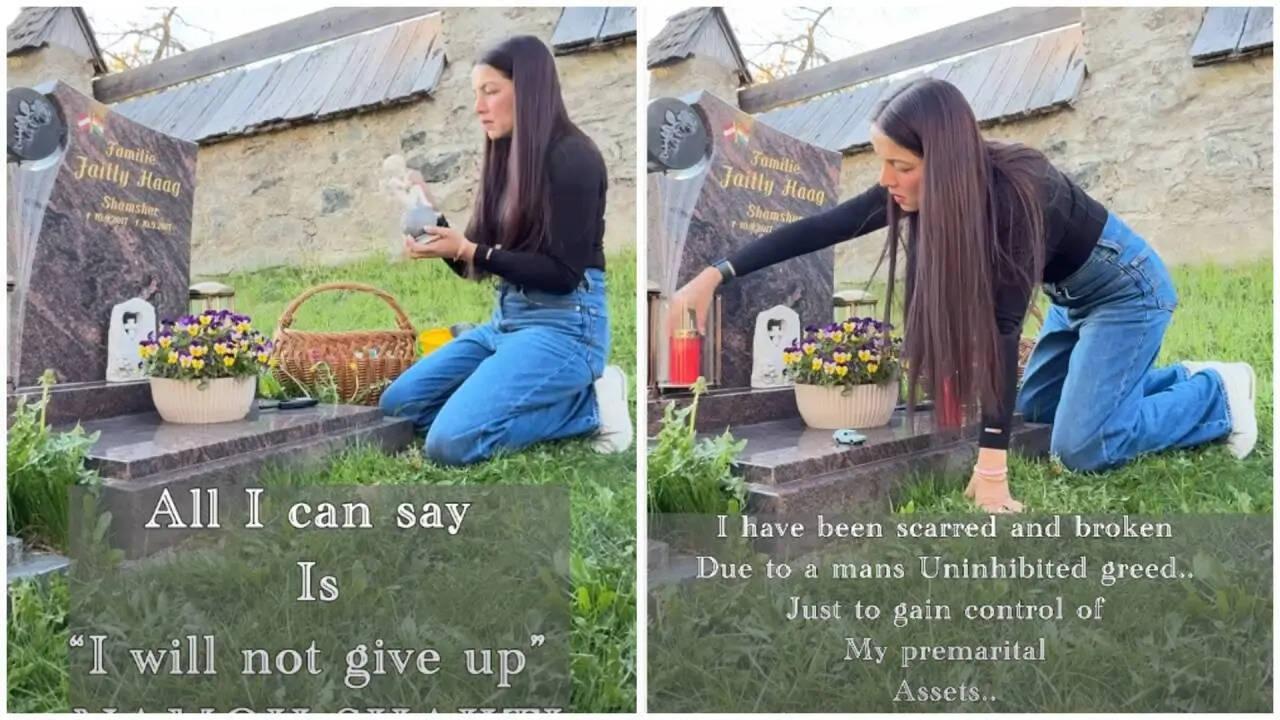 Celina visits son’s grave, alleges denial of access to children