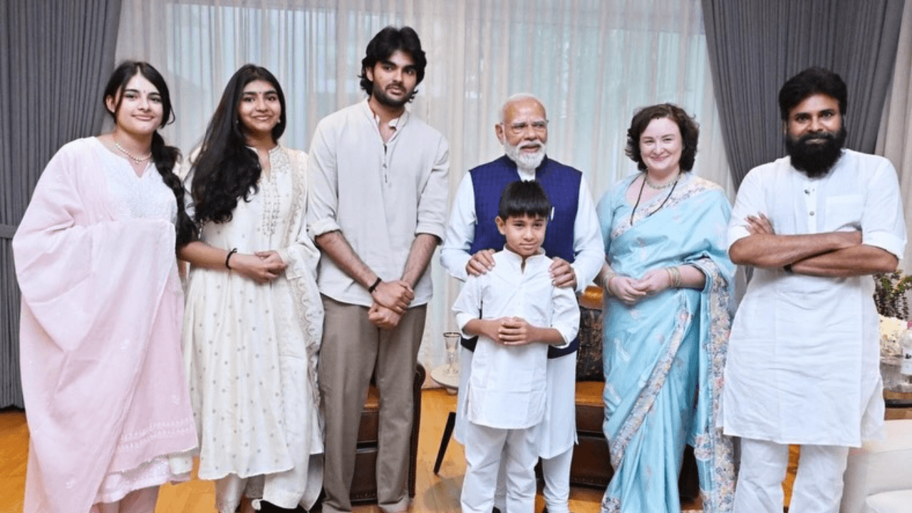 Anna Konidela posts warm pics from PM Modi’s visit to Pawan Kalyan’s residence