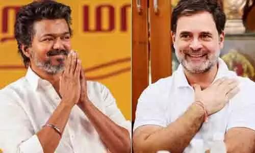 తమిళనాడులో విజయ్ ప్రభంజనం.. అధికారం కోసం కాంగ్రెస్ తో పొత్తు..!