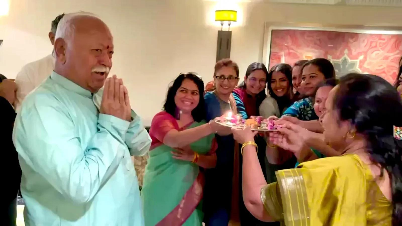 న్యూయార్క్లో మోహన్ భగవత్కు ఘన స్వాగతం