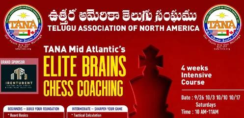 TANA Mid-Atlantic Announces ‘Master Minds’ Chess Coaching Program in Exton