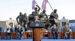 Kim Jong Un praises troops who 'self-blasted' to avoid capture by Ukraine