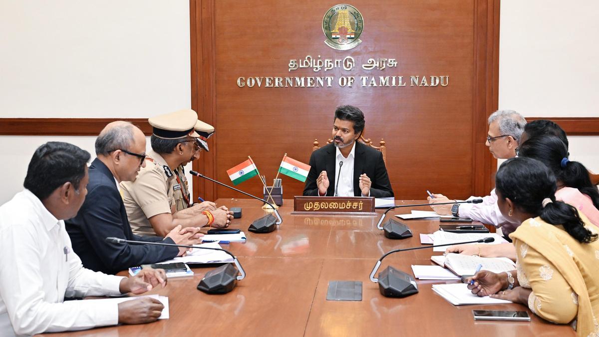 Chief Minister C. Joseph Vijay chairs meeting to take stock of law and order