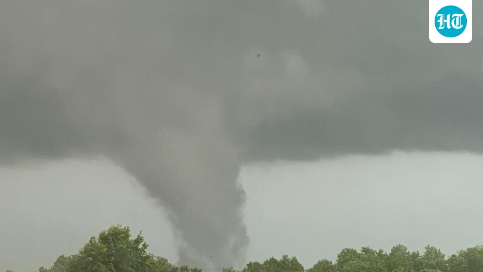 Enid Vance Air Force Base tornado damage: Videos show large twister tearing through Oklahoma