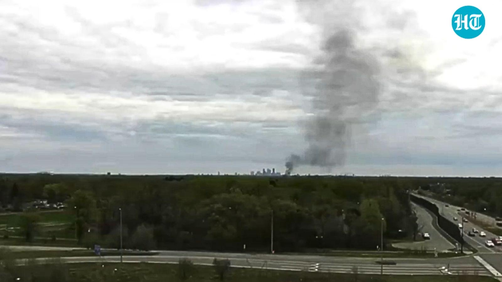 Minnesota plane crash: Aircraft goes down near Crystal Airport, smoke seen rising | Watch