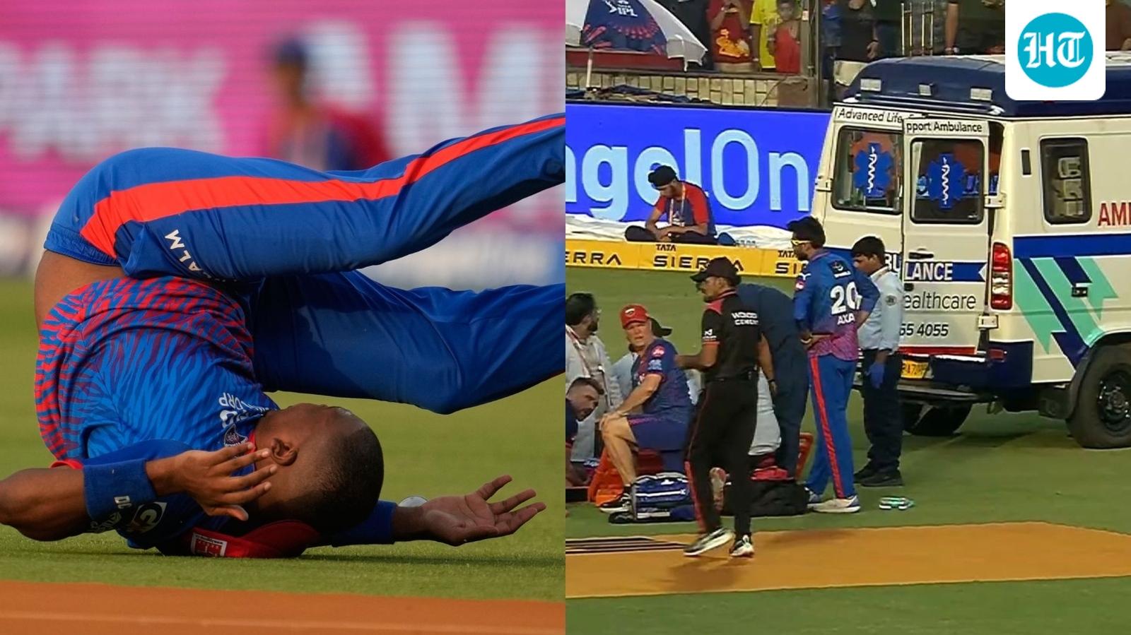 Lungi Ngidi suffers freakish head injury vs PBKS; Ambulance driven in to carry him away