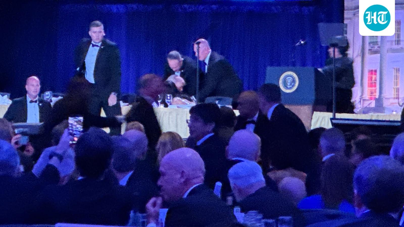 Trump evacuated after ‘loud bangs’ heard at White House correspondents dinner