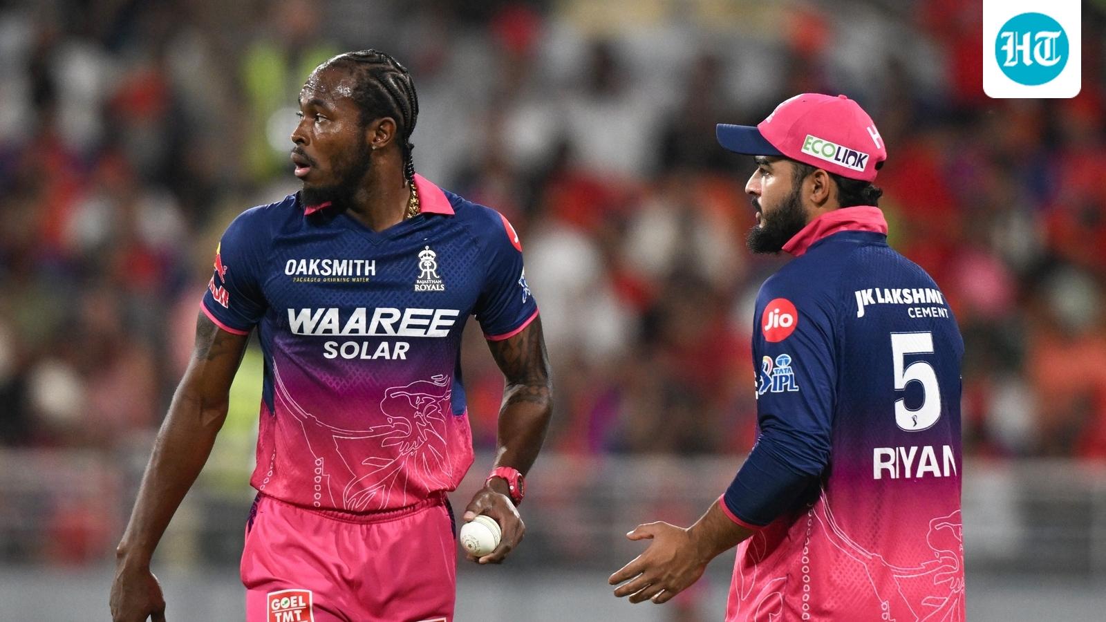 Jofra Archer fumes at Riyan Parag for not giving him the desired field; Gets Priyansh Arya four balls later