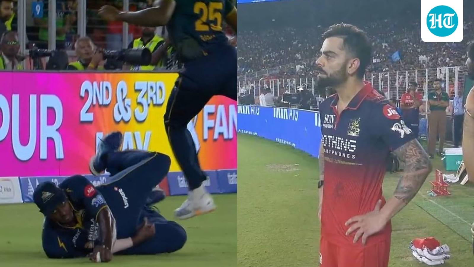 Virat Kohli left raging at decision on Rajat Patidar’s dismissal; argues with umpire as Holder’s catch sparks RCB fury