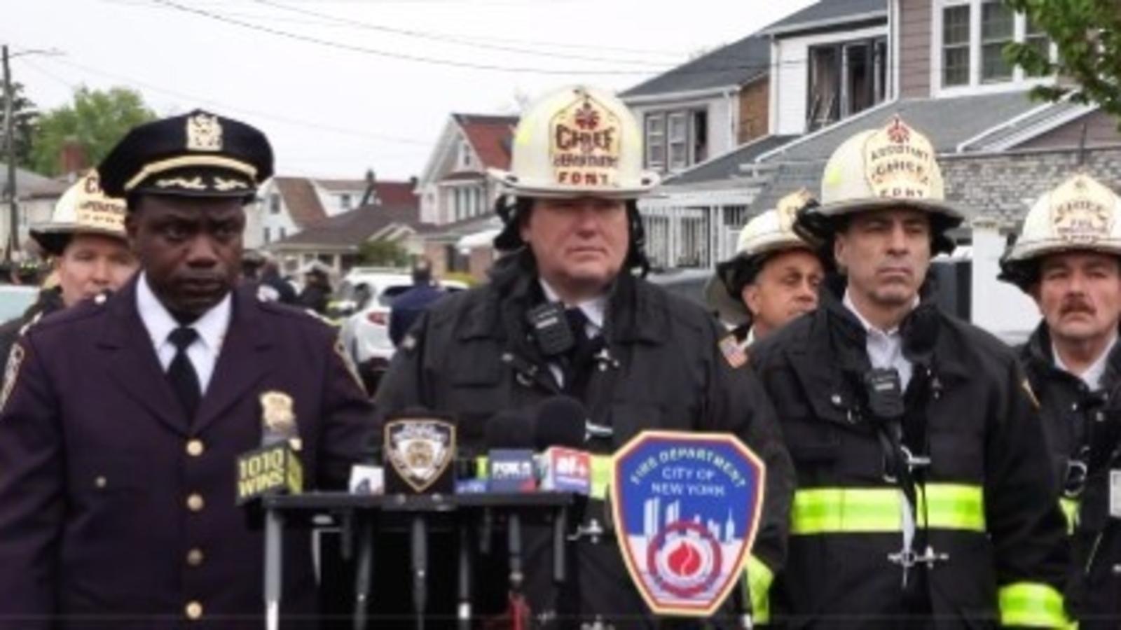 Queens fire breaks out after explosion, 10 injured: All on knife dispute
