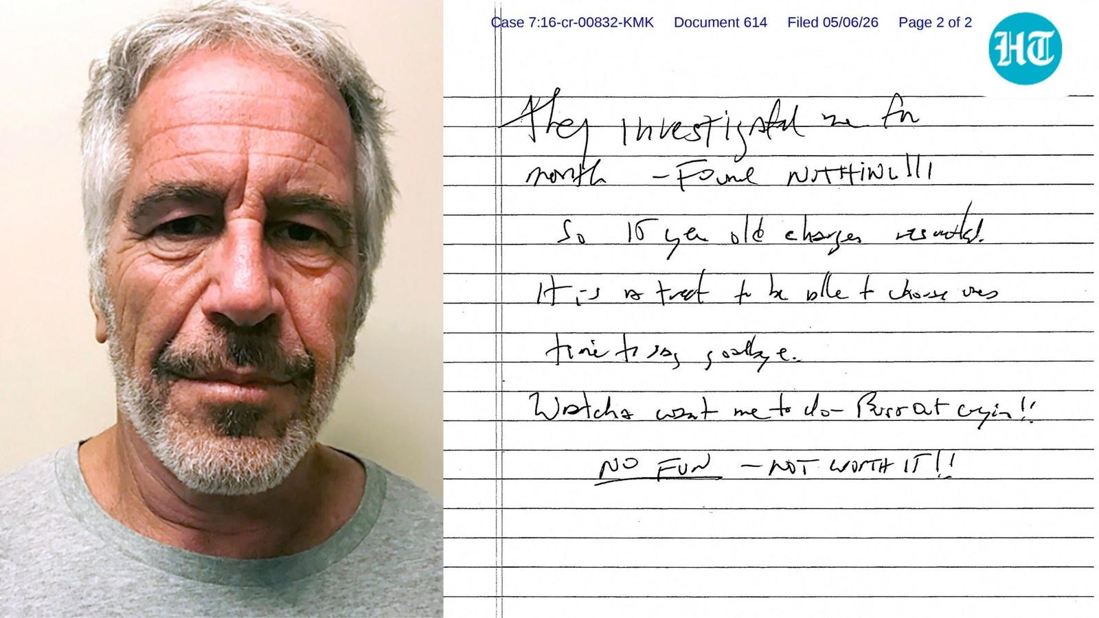 'Time to say goodbye’: New purported Jeffrey Epstein note after suicide attempt unsealed in court records