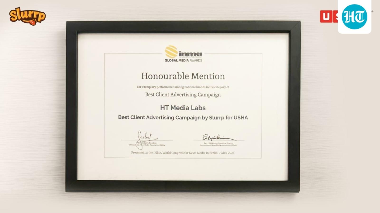 HT Labs’ Slurrp gets global recognition at INMA awards 2026 for Usha campaign