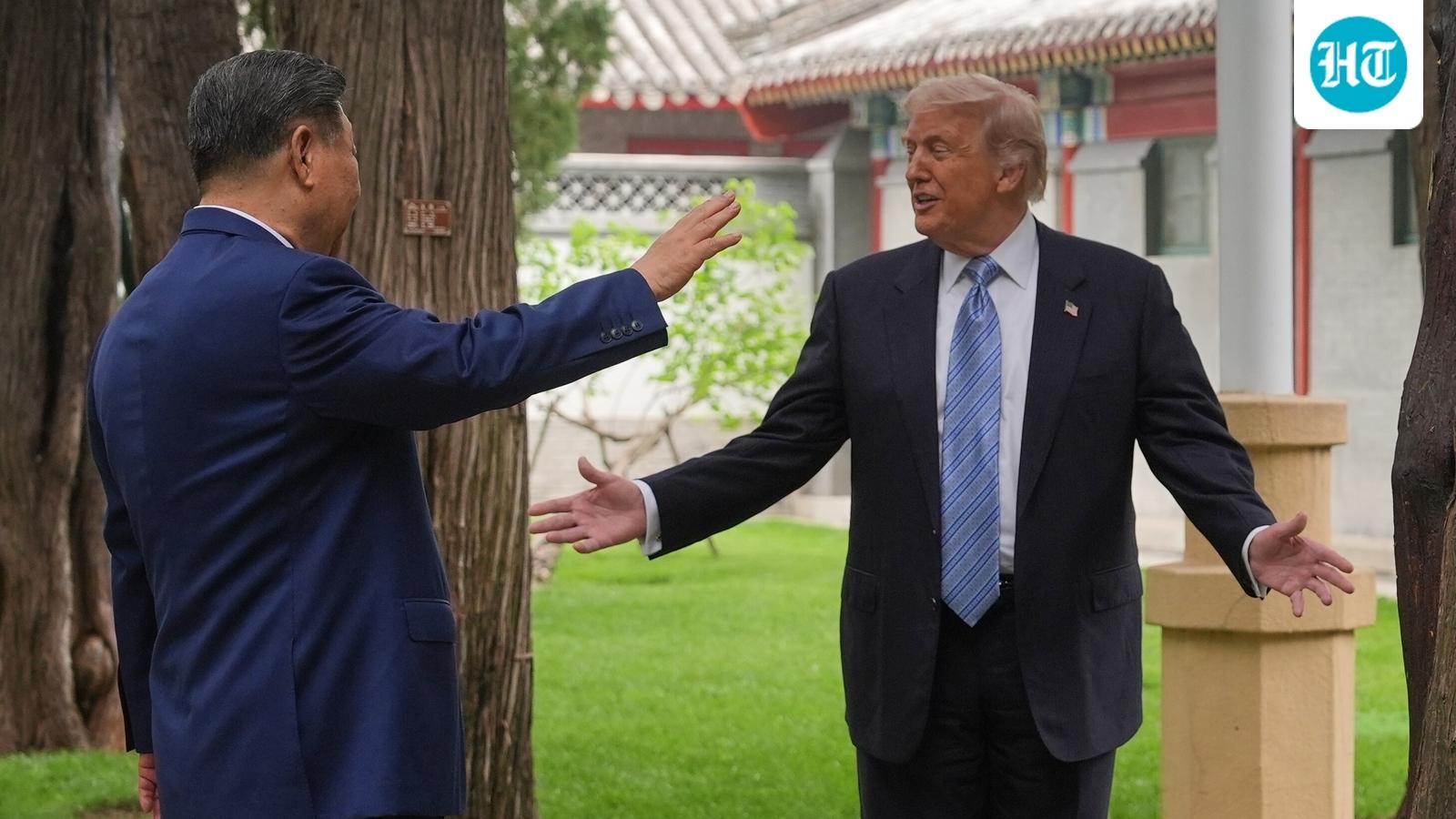 ‘They live that long?’: Trump has questions as Xi takes him to secret garden, shows old trees, promises rose seeds