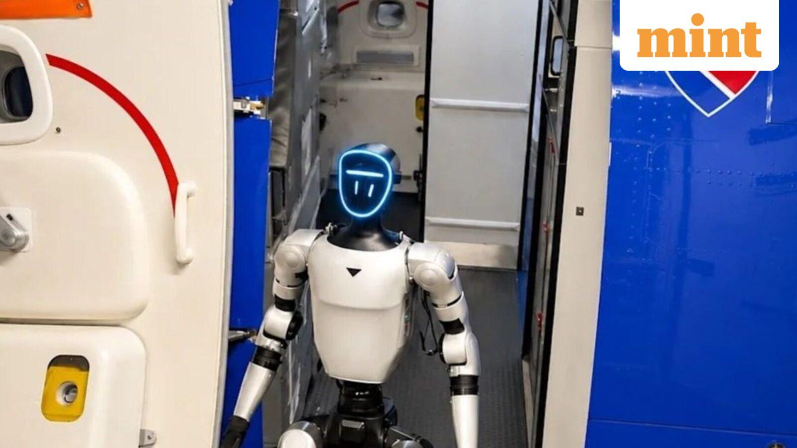 A 70-pound humanoid robot, Bebop, travelling for work, caused an hour-long delay on a Southwest Airlines flight.