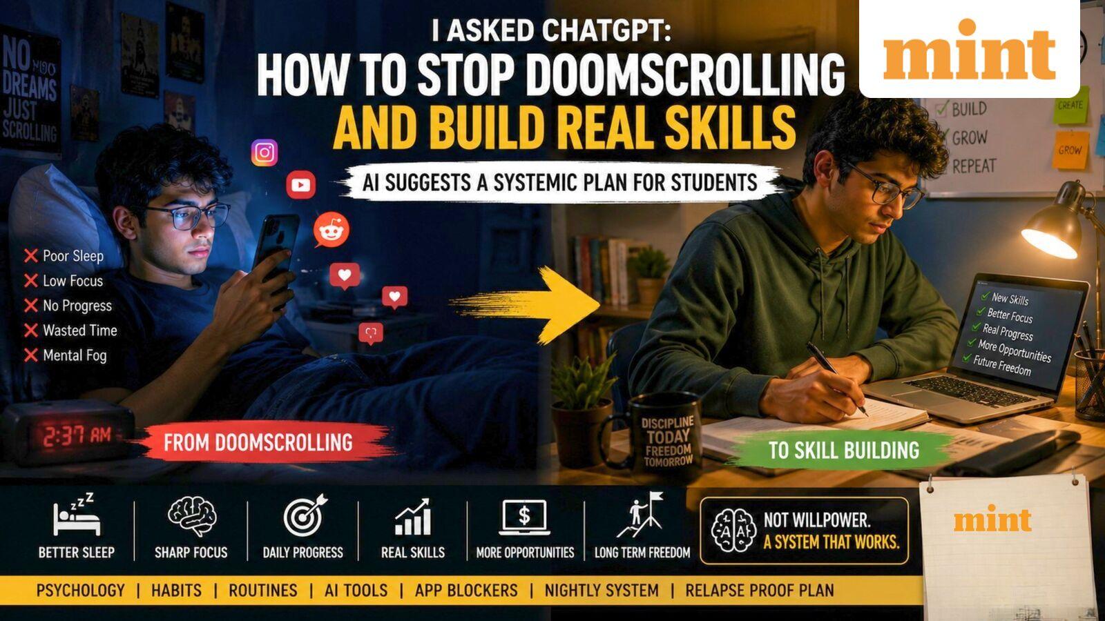 I asked ChatGPT: How to stop doomscrolling social media and build real skills; AI suggests systemic plan for students