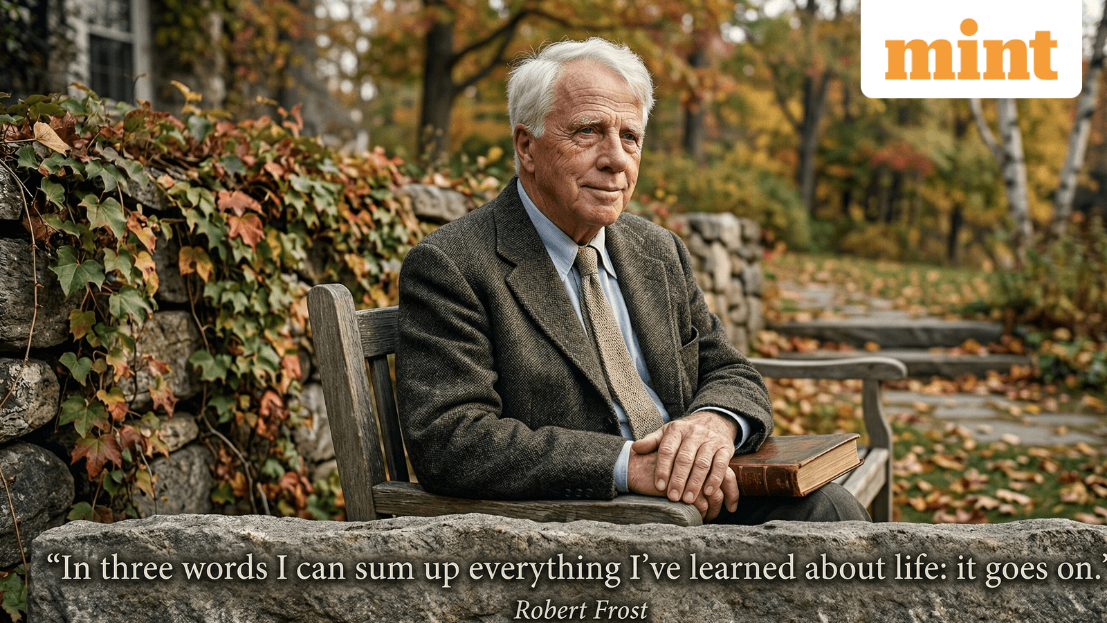 Quote of the day by Robert Frost: ‘I’ve learned about life- it goes on’