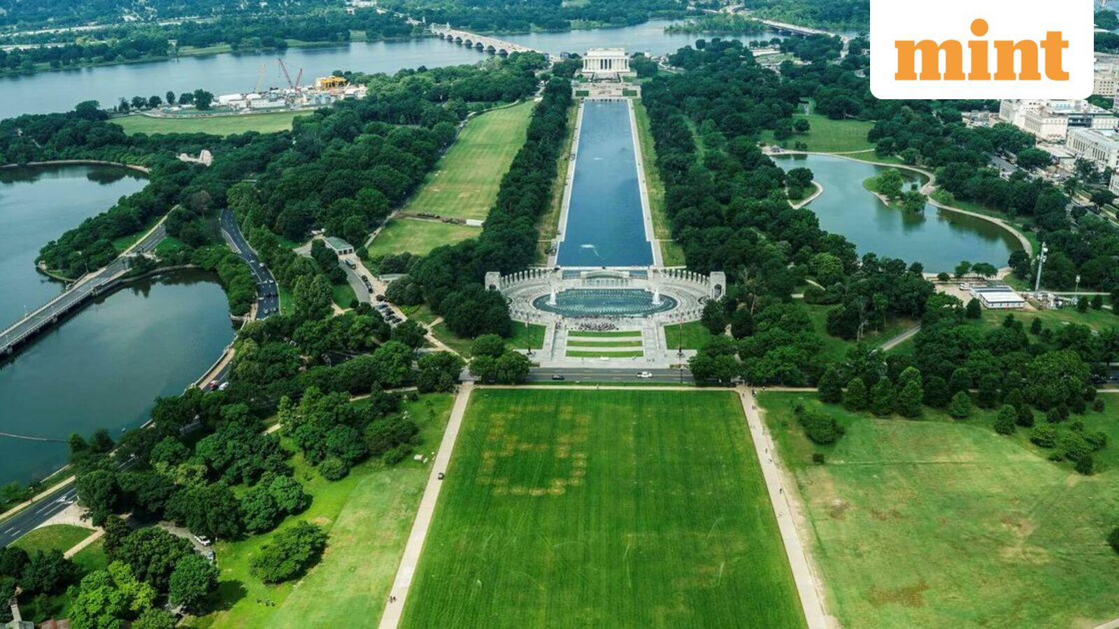 Mystery ‘8647’ message appears on National Mall lawn ahead of Donald Trump’s birthday event